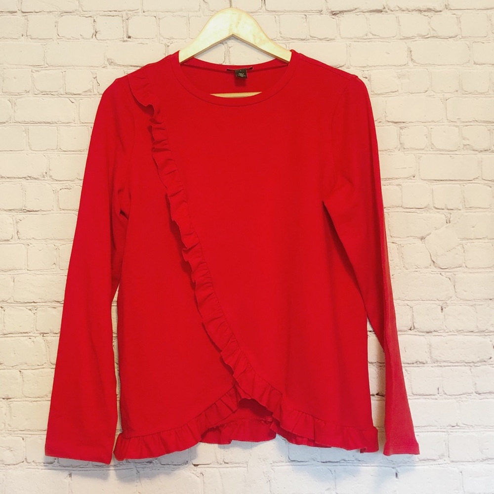 Halogen ruffle wrap top